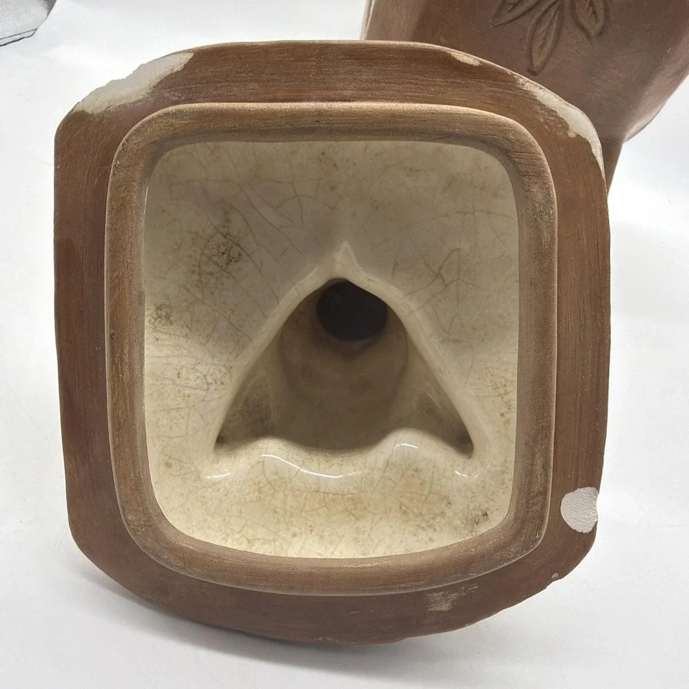 Vintage 1960 Brown Twin Winton Cookie Time Mouse Clock Ceramic Cookie Jar 14